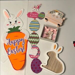 Easter Bunny and Carrot Wall Decor